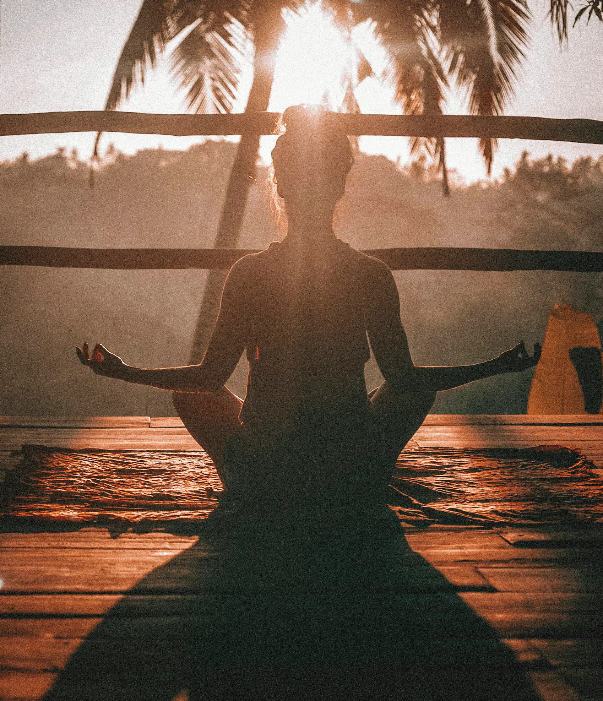 Meditation at sunrise